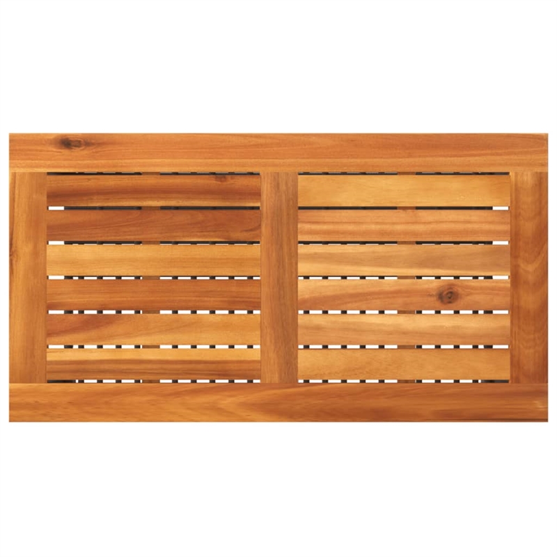 vidaXL Solid Acacia Wood Garden Lounge Set in Black/Cream