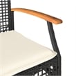 vidaXL Solid Acacia Wood Garden Lounge Set in Black/Cream