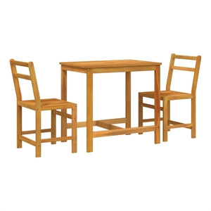 vidaXL Solid Acacia Wood Small Furniture Set in Natural