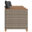vidaXL 3 Piece Solid Acacia Wood Bistro Set in Gray