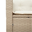 vidaXL 3 Piece Solid Acacia Wood Small Bistro Set in White/Cream/Beige