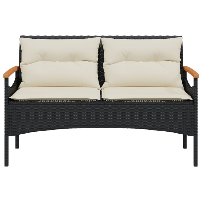vidaXL 4 Piece Steel Sofa Set in Black