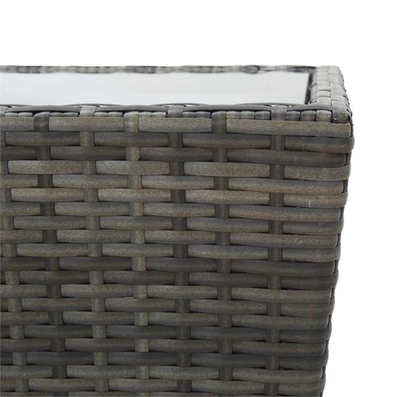 vidaXL 3 Piece Steel Small Bistro Set in Gray