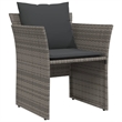 vidaXL Poly Rattan Small Furniture Set in Gray