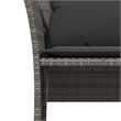 vidaXL Poly Rattan Small Furniture Set in Gray