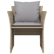vidaXL Poly Rattan Small Furniture Set in Beige