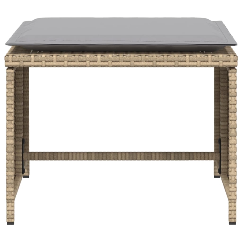 vidaXL Poly Rattan Small Furniture Set in Beige