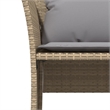 vidaXL Poly Rattan Small Furniture Set in Beige