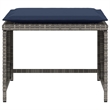 vidaXL Poly Rattan Standard Furniture Set in Gray/Blue