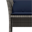 vidaXL Poly Rattan Standard Furniture Set in Gray/Blue