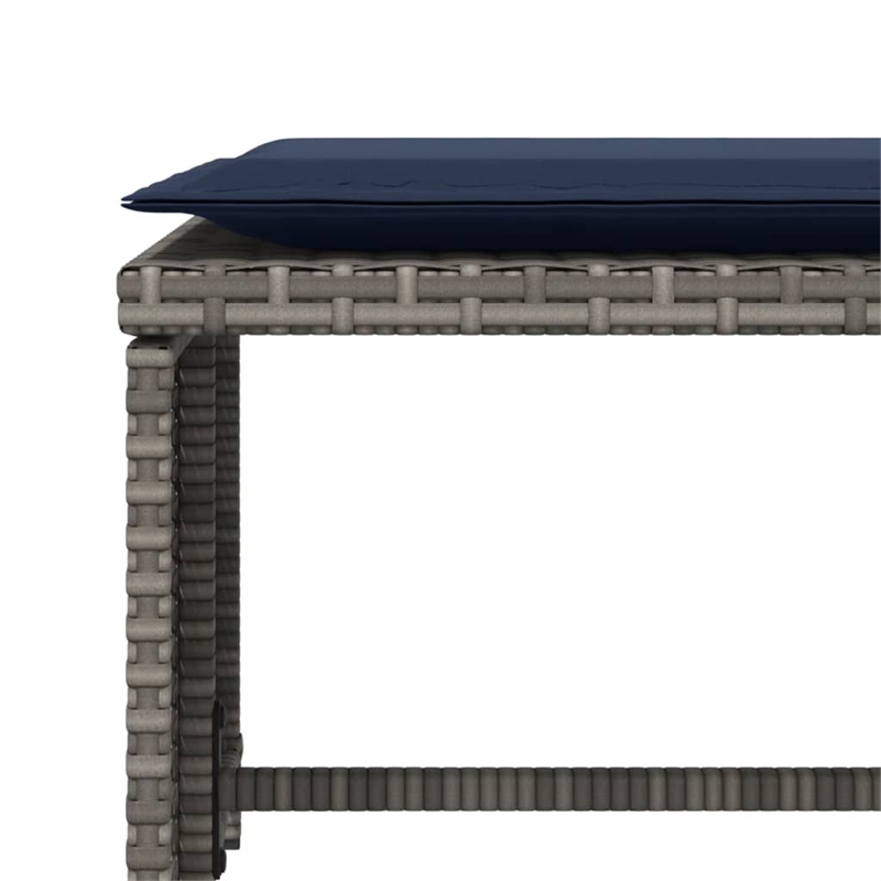 vidaXL Poly Rattan Standard Furniture Set in Gray/Blue