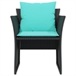 vidaXL Poly Rattan Furniture Set in Black
