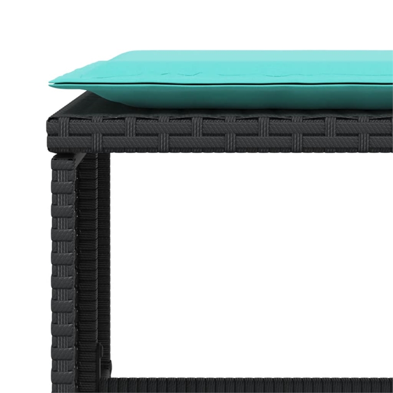 vidaXL Poly Rattan Furniture Set in Black