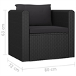 vidaXL 10 Piece Steel Large Garden Lounge Set in Black