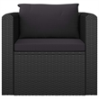 vidaXL 10 Piece Steel Large Garden Lounge Set in Black