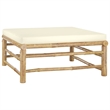 vidaXL 12 Piece Bamboo Garden Lounge Set in White/Cream