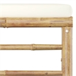 vidaXL 9 Piece Bamboo Garden Lounge Set in White/Cream