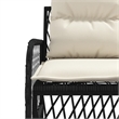 vidaXL Solid Acacia Wood Sofa Set in Black/White/Cream