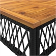vidaXL Solid Acacia Wood Sofa Set in Black/White/Cream