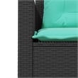 vidaXL Poly Rattan Sofa in Black