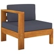 vidaXL Solid Acacia Wood Sofa in Gray