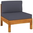 vidaXL Solid Acacia Wood Sofa in Gray