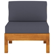 vidaXL Solid Acacia Wood Sofa in Gray