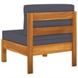 vidaXL Solid Acacia Wood Sofa in Gray
