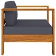 vidaXL 4 Piece Solid Acacia Wood Garden Lounge Set in Gray/Natural