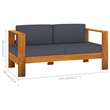 vidaXL 9 Piece Solid Acacia Wood Lounge Set in Gray