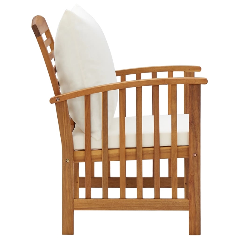 vidaXL 5 Piece Solid Acacia Wood Medium Garden Lounge Set in Natural