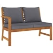 vidaXL 9 Piece Solid Acacia Wood Garden Lounge Set in Gray