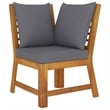 vidaXL 9 Piece Solid Acacia Wood Garden Lounge Set in Gray