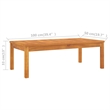 vidaXL 3 Piece Solid Acacia Wood Garden Lounge Set in Cream/Natural