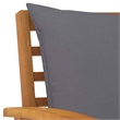 vidaXL 3 Piece Solid Acacia Wood Garden Lounge Set in Gray/Natural