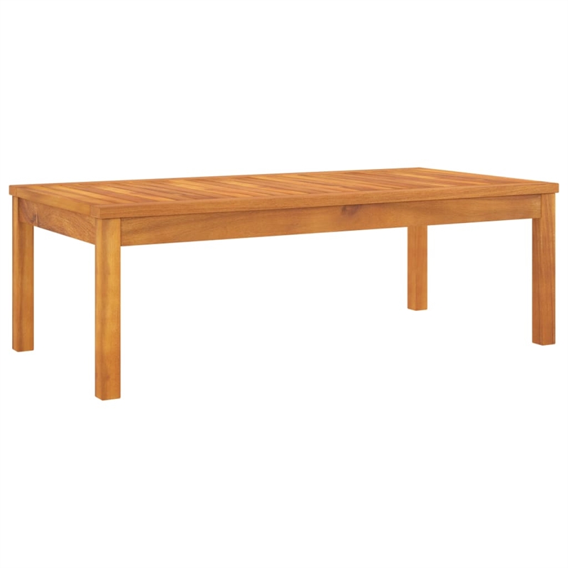 vidaXL 3 Piece Solid Acacia Wood Garden Lounge Set in Gray/Natural