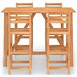 vidaXL 5 Piece Solid Acacia Wood Medium Bar Set in Natural