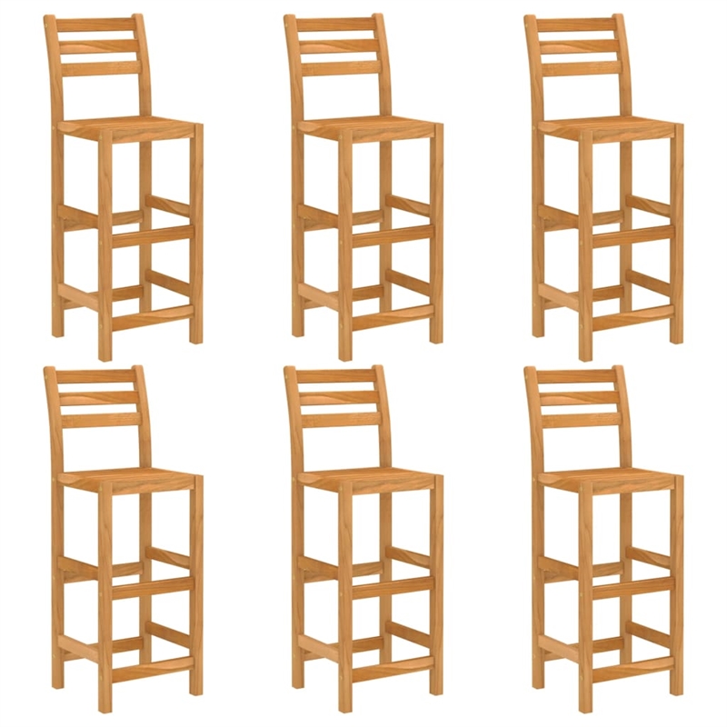 vidaXL 7 Piece Solid Acacia Wood Medium Bar Set in Natural