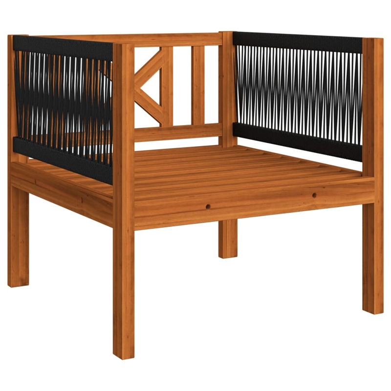 vidaXL 6 Piece Solid Acacia Wood Small Garden Lounge Set in Cream