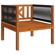 vidaXL 6 Piece Solid Acacia Wood Small Garden Lounge Set in Cream