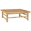 vidaXL 5 Piece Bamboo Medium Garden Lounge Set in White/Cream