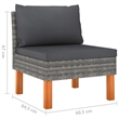 vidaXL 9 Piece Steel Large Garden Lounge Set in Gray