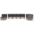 vidaXL 10 Piece Steel Garden Lounge Set in Gray/Anthracite