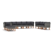 vidaXL 10 Piece Steel Garden Lounge Set in Gray/Anthracite