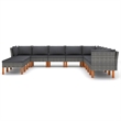 vidaXL 12 Piece Garden Lounge Set in Gray/Anthracite