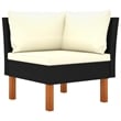vidaXL 5 Piece Garden Lounge Set in Black/White/Cream