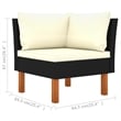 vidaXL 5 Piece Garden Lounge Set in Black/White/Cream