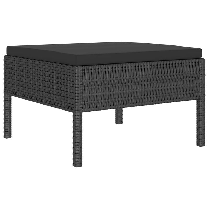 vidaXL 6 Piece Small Garden Furniture Set in Black