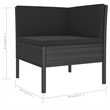 vidaXL 6 Piece Small Garden Furniture Set in Black