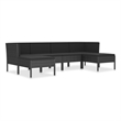 vidaXL 6 Piece Small Garden Furniture Set in Black